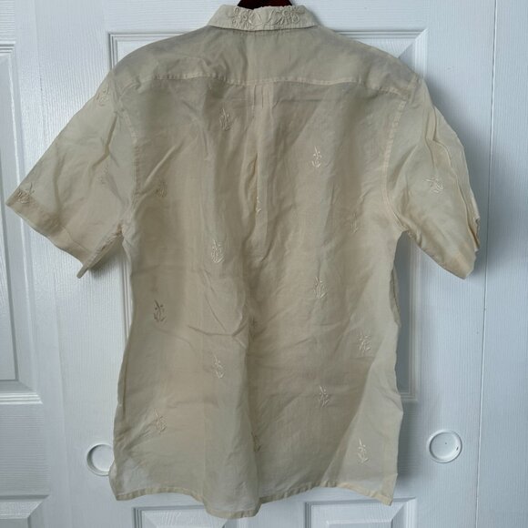 Barong Tagalog Piñas Pineapple Fibers Filipino Short-Sleeve Shirt Men's Small - Picture 4 of 4